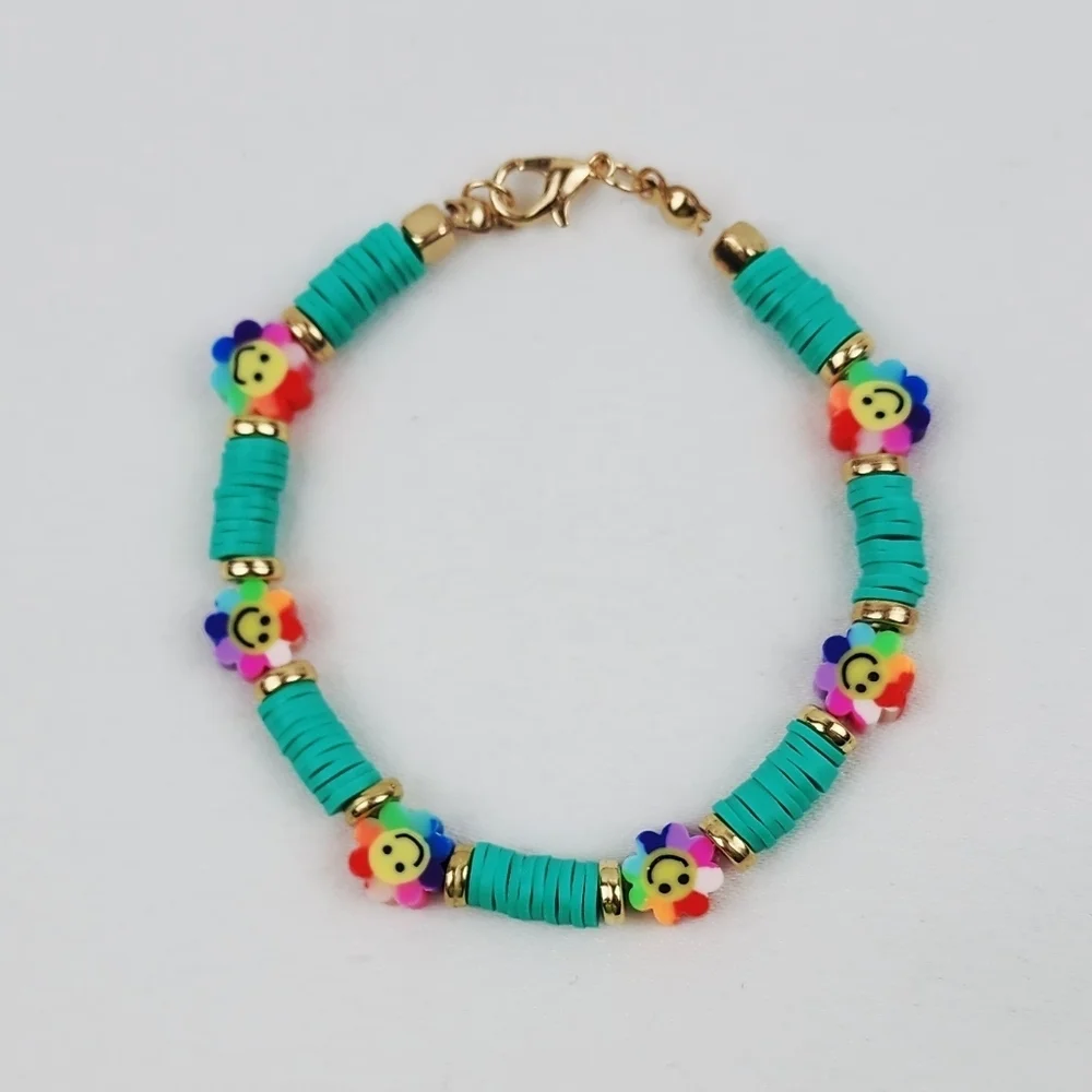 Handmade Smile Flower Multi Color Bracelet